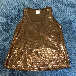 USED Slinky Brand Sequins Shirt